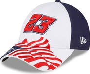 New Era Men's New Era White/Blue Bubba Wallace 9FORTY Americana Snapback Adjustable Hat