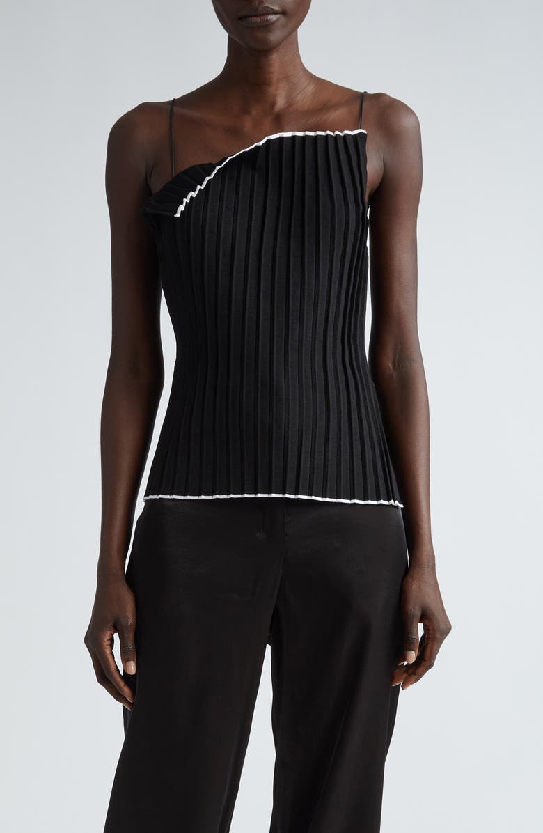 Jacquemus Le Haut Maille Plissé Folded Camisole, Main, color, 