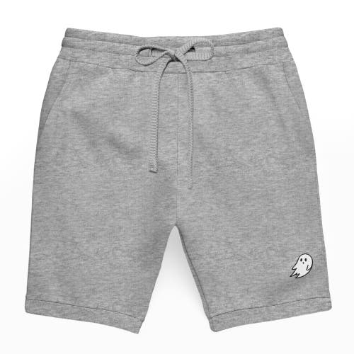 Dalix Mens Ghost Relaxed Fleece Sweat Elastic Shorts In Athletic Heather