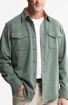 Knit Flannel Button-Up Shirt