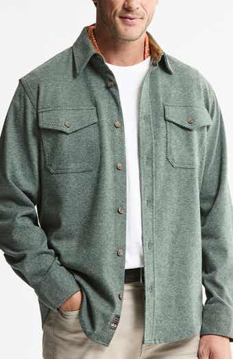 Knit Flannel Button-Up Shirt