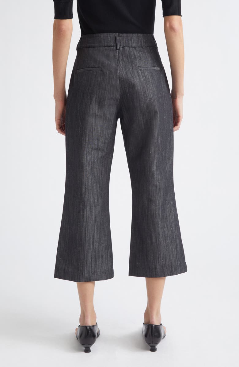 Paloma Wool Sibily Organic Cotton & Linen Denim Kick Flare Capri Pants, Alternate, color, 209 - Grey