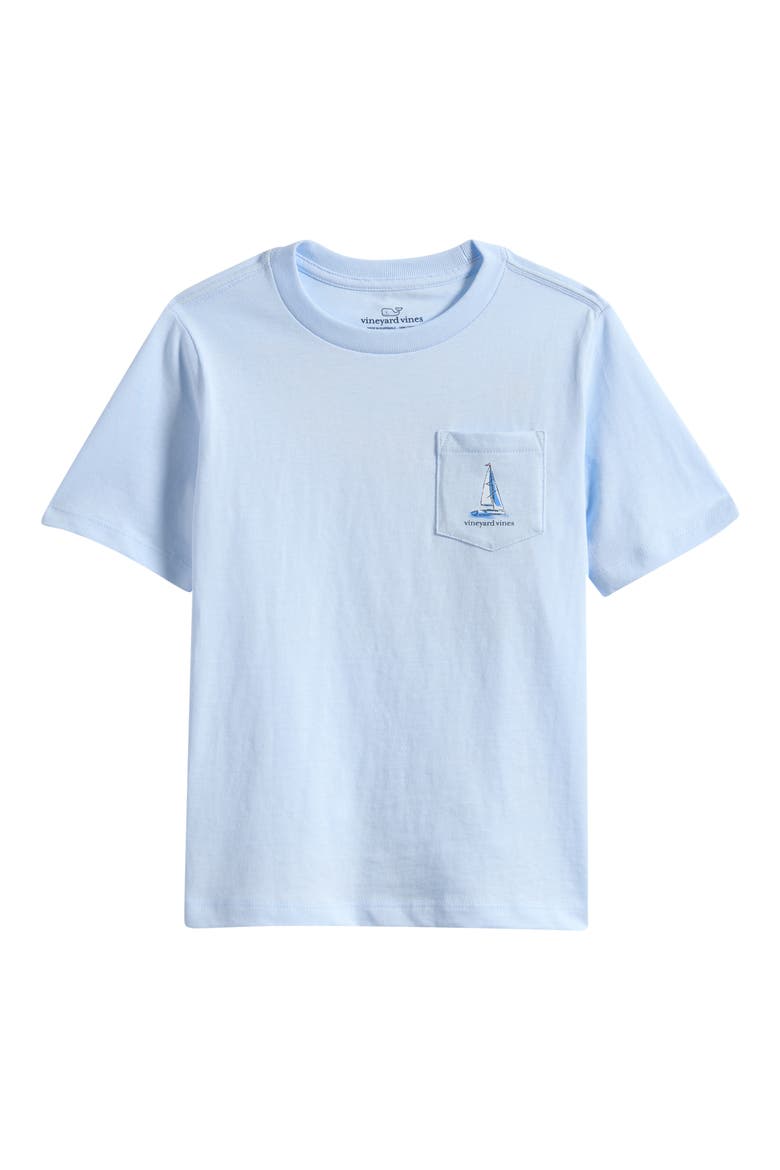 Kids' Sunset Regatta Pocket Graphic T-Shirt, Main, color, ROCKS BLUE