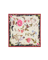 Fable England Ivory Wonderland Scene Square Scarf