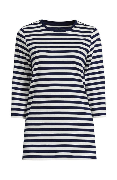 Lands' End 3/4 Sleeve Cotton Supima Tunic In Multi