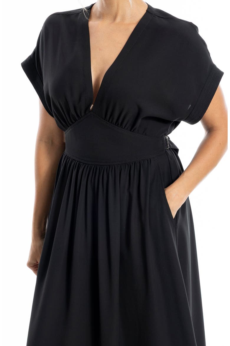 V-Neck Maxi Dress, Alternate, color, BLACK
