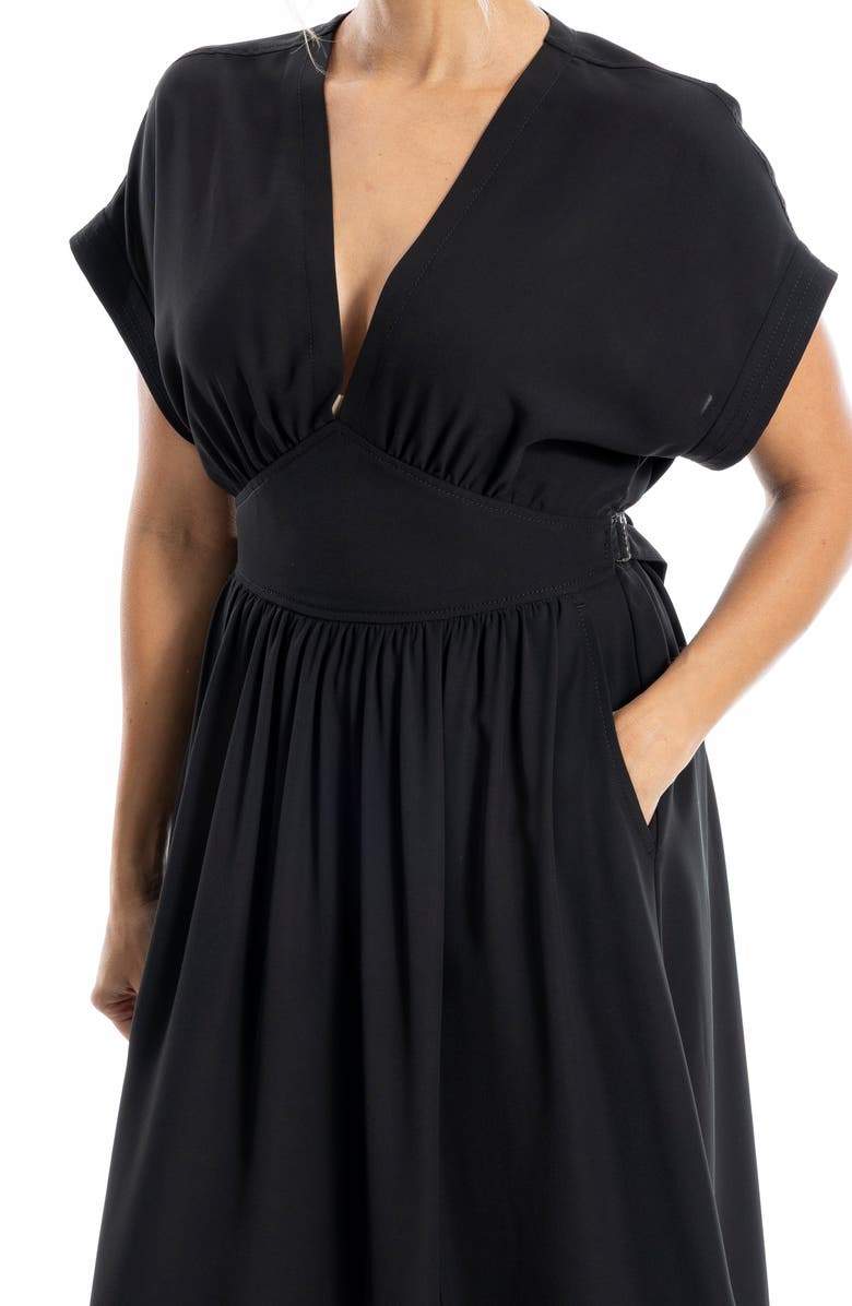 MAX STUDIO V-Neck Maxi Dress, Alternate, color, Black