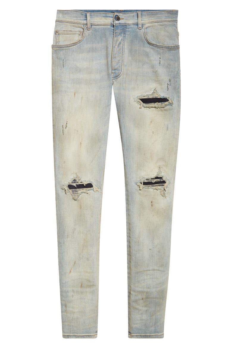 MX1 Suede Patched Skinny Jeans, Alternate, color, PERFECT ANTIQUE INDIGO