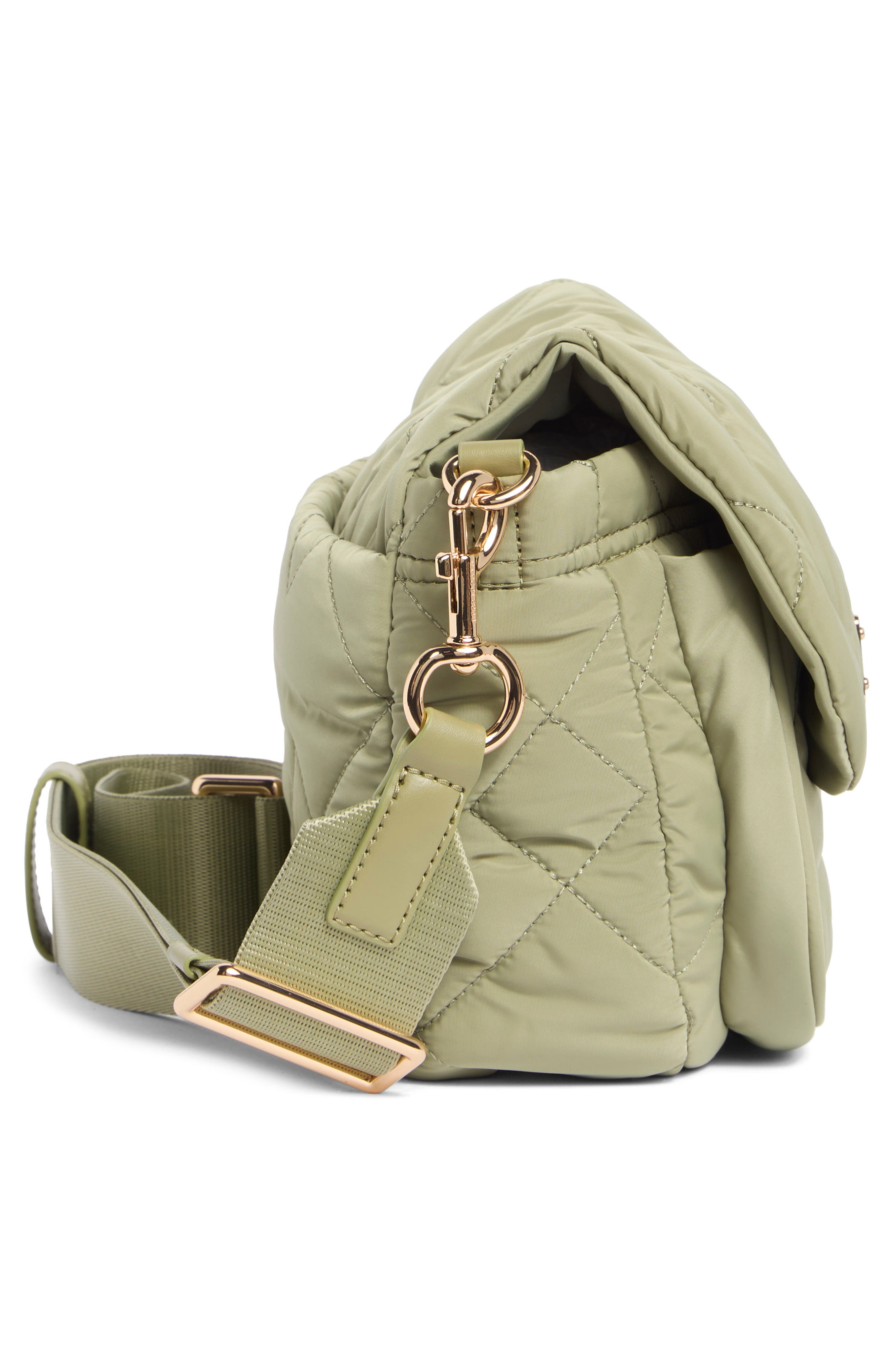 Quilted Nylon Utility Messenger Bag, Alternate, color, REED