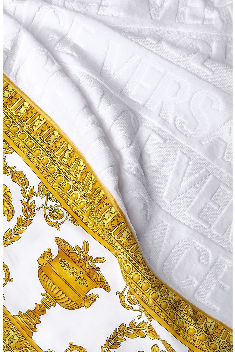 I Heart Baroque Face Towel, Alternate, color, WHITE