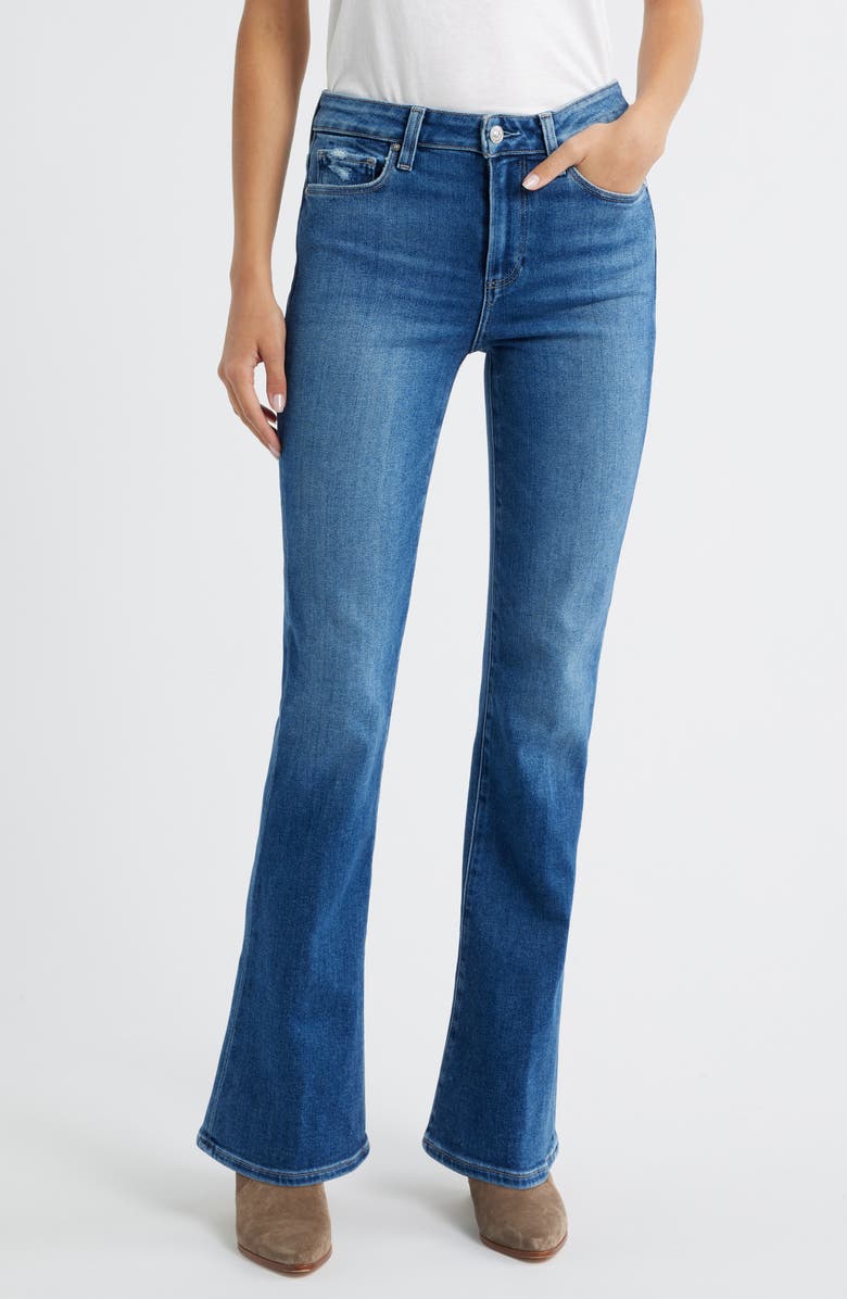 PAIGE Laurel Canyon High Waist Flare Leg Jeans, Main, color, Bookshelf
