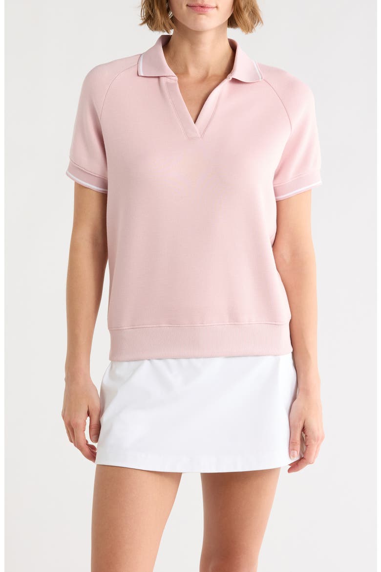 Luvie Pique Polo, Main, color, BLUSH SILK
