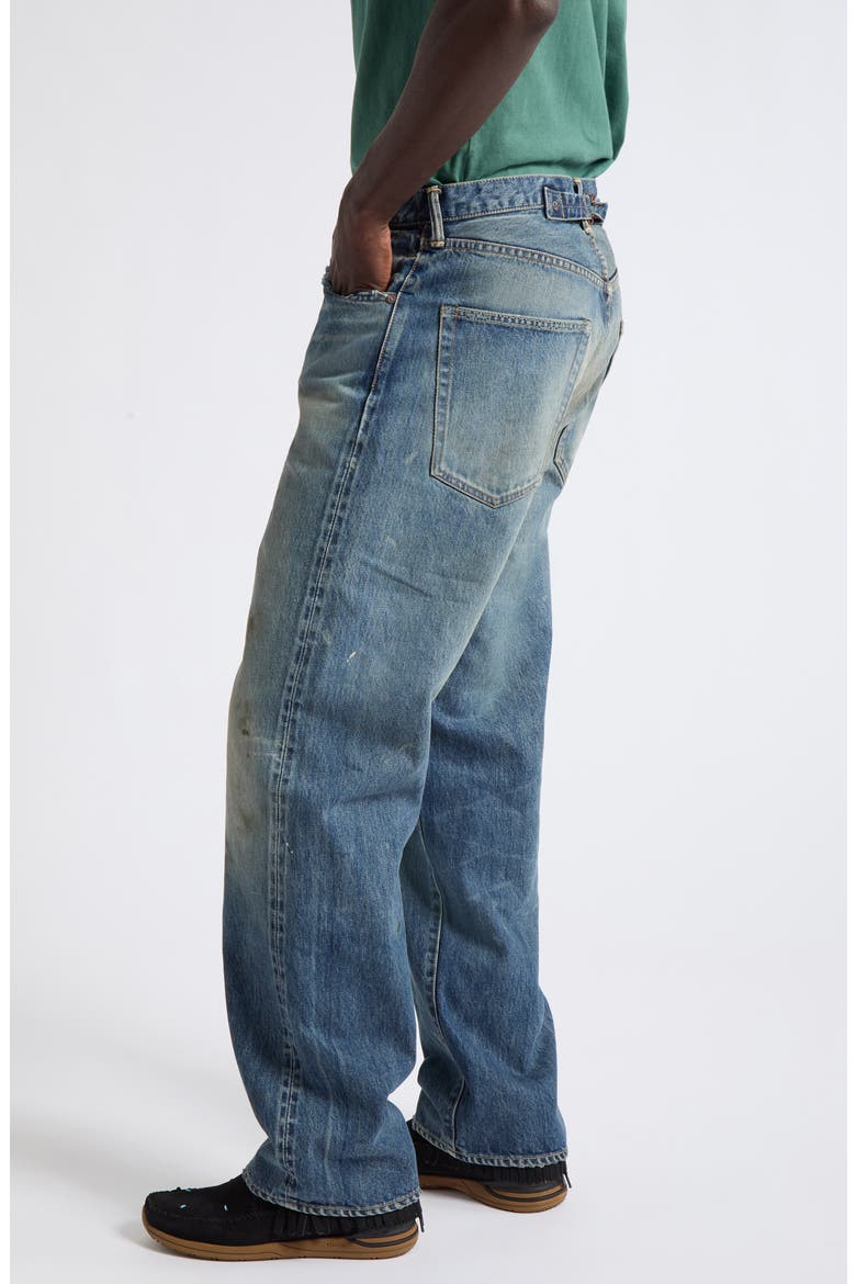 Social Sculpture 01 Distressed Wide Leg Jeans, Alternate, color, DYED DAMAGED