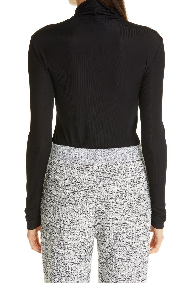 Long Sleeve Rib Turtleneck, Alternate, color, BLACK BK00