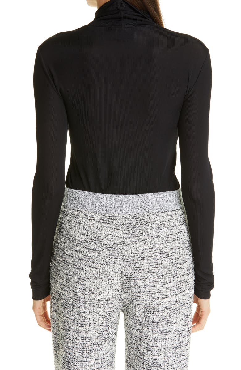 St. John Collection Long Sleeve Rib Turtleneck, Alternate, color, 