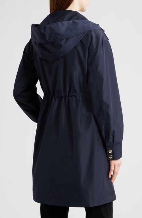 Michael Kors Foldover Hood Jacket In Blue