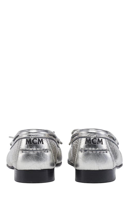 Mcm Moccasin In Silver
