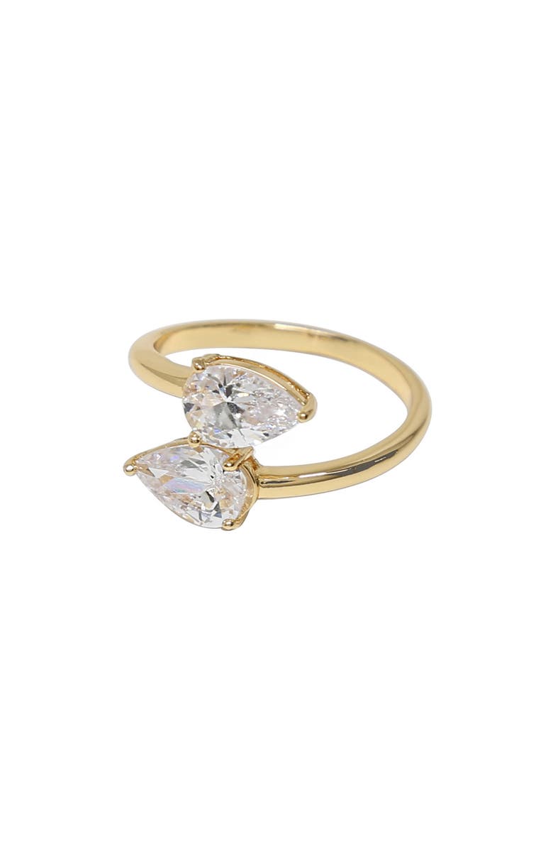 Ettika Etikka Crystal Teardrop Wrap Ring, Main, color,