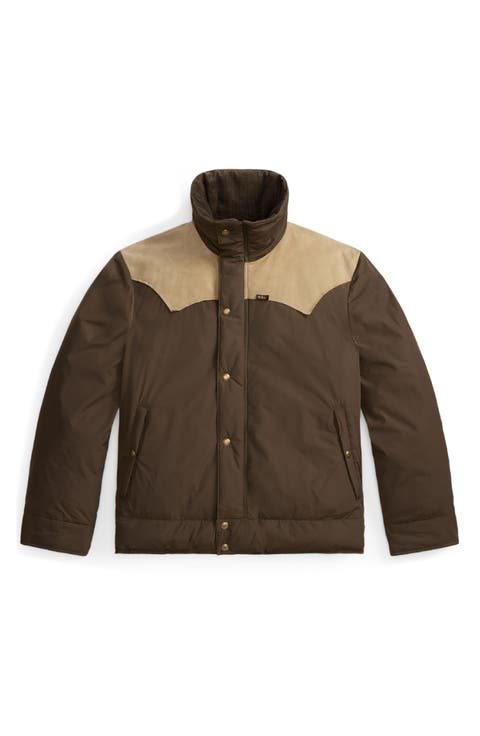 Leather Yoke Insulated Western Jacket