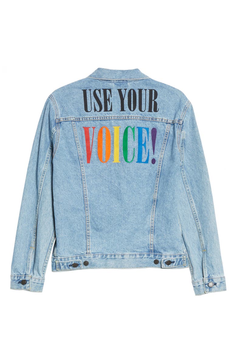 Levi's<sup>®</sup> Pride Slim Trucker Jacket, Alternate, color, 