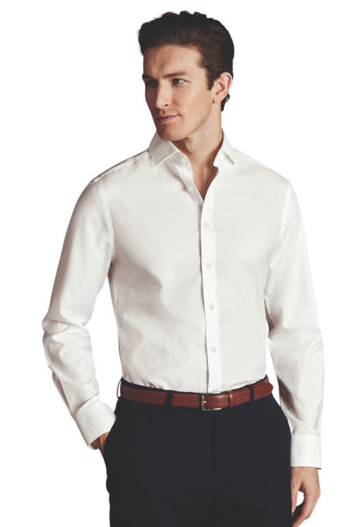 CHARLES TYRWHITT CHARLES TYRWHITT CUTAWAY COLLAR NON-IRON TWILL SHIRT