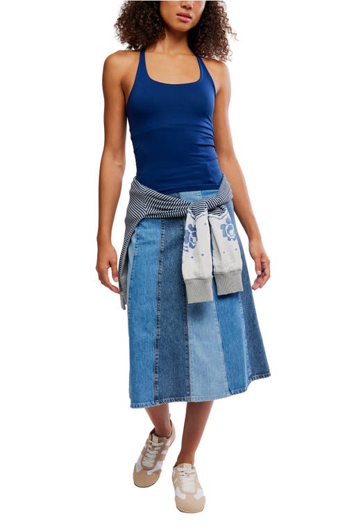 Free People Clean Lines Racerback Tank In Blue