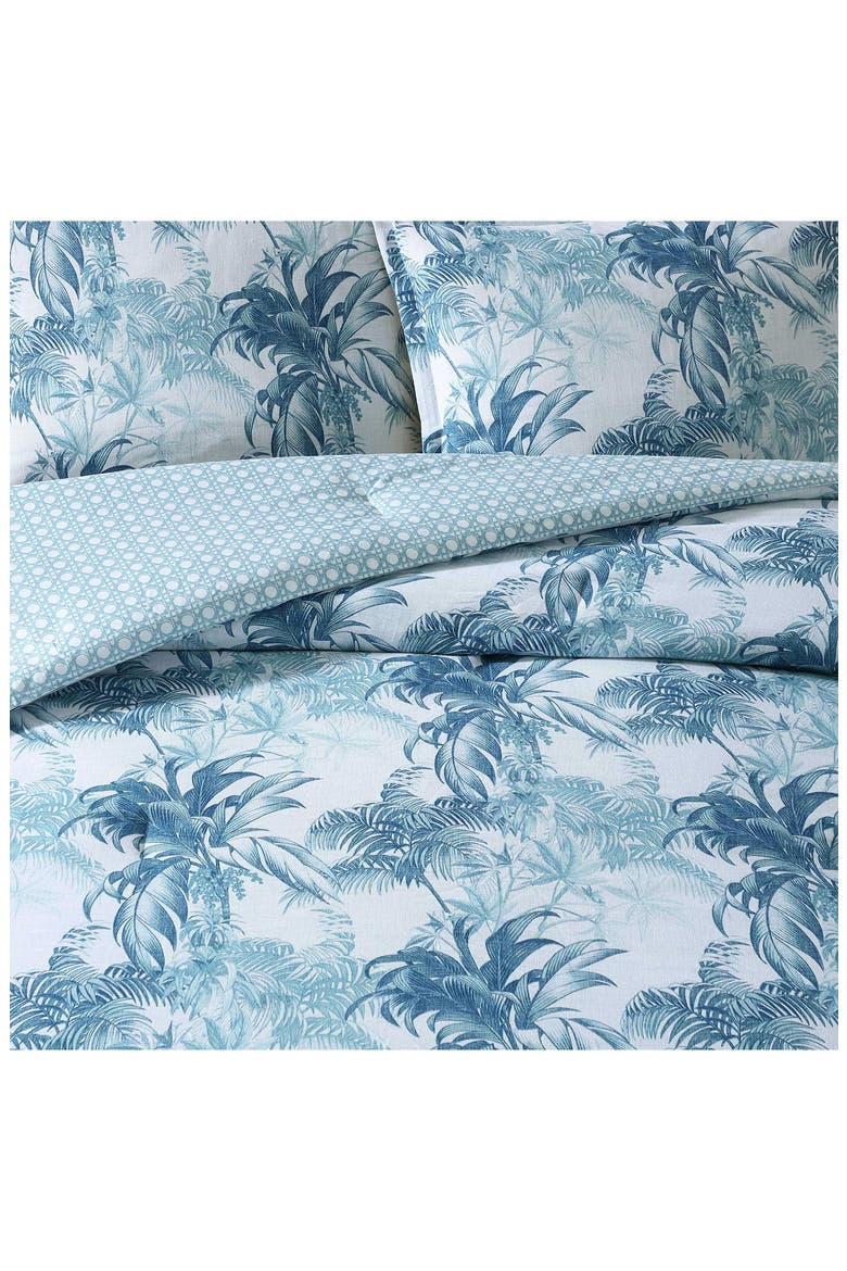 Legacy Palms Comforter & Pillow Shams Set, Alternate, color, BLUE