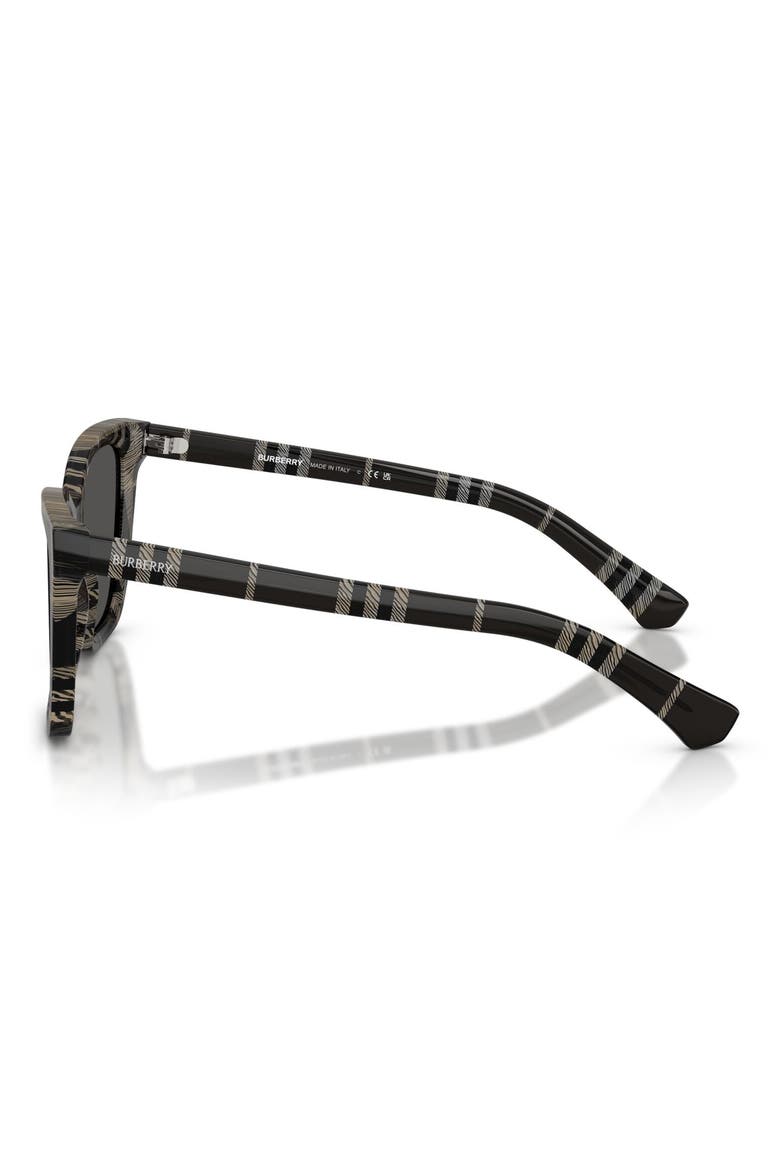 54mm Square Sunglasses, Alternate, color, CHECK GREY / DARK GREY
