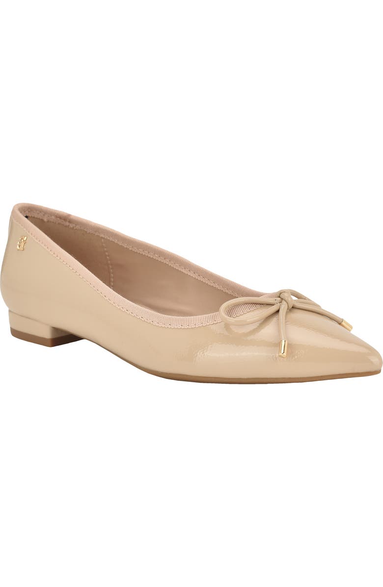 Tommy Hilfiger Kimio Pointed Toe Flat, Main, color, Light Natural