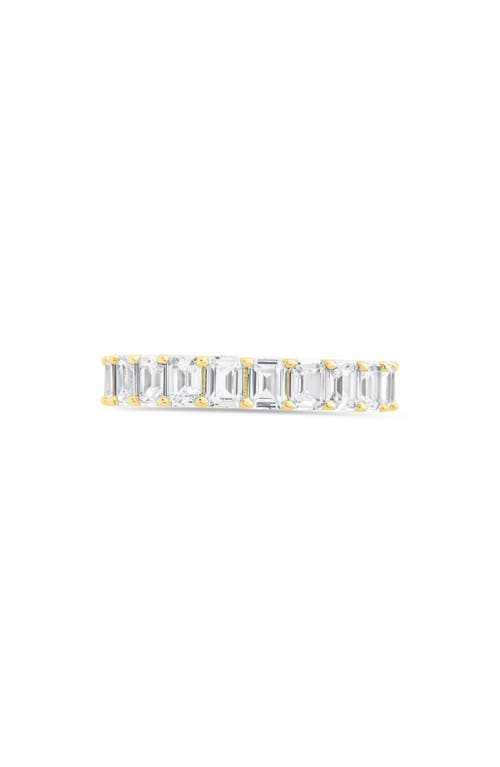 Sterling Forever Rio Baguette Cubic Zirconia Eternity Band Ring In Gold