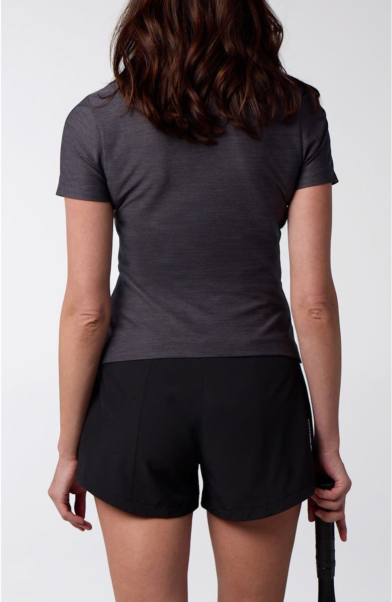 Centerline Athletics Women's Cross-Sport Tech Pique Polo, Alternate, color, Charcoal Heather