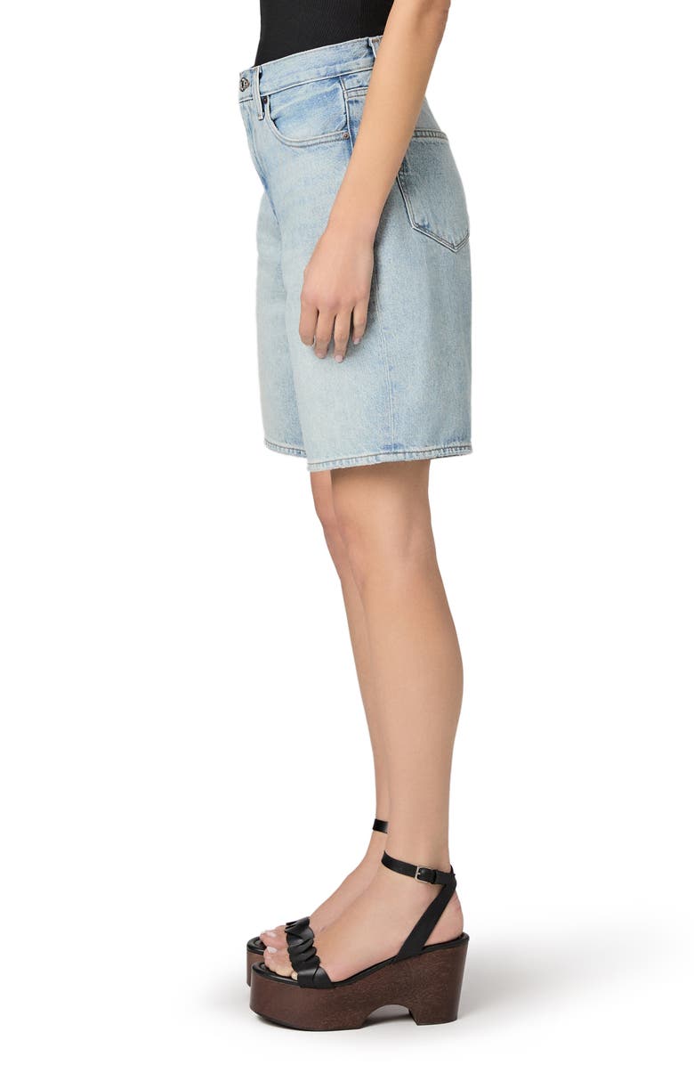 PAIGE Faye Denim Shorts, Alternate, color, Siege