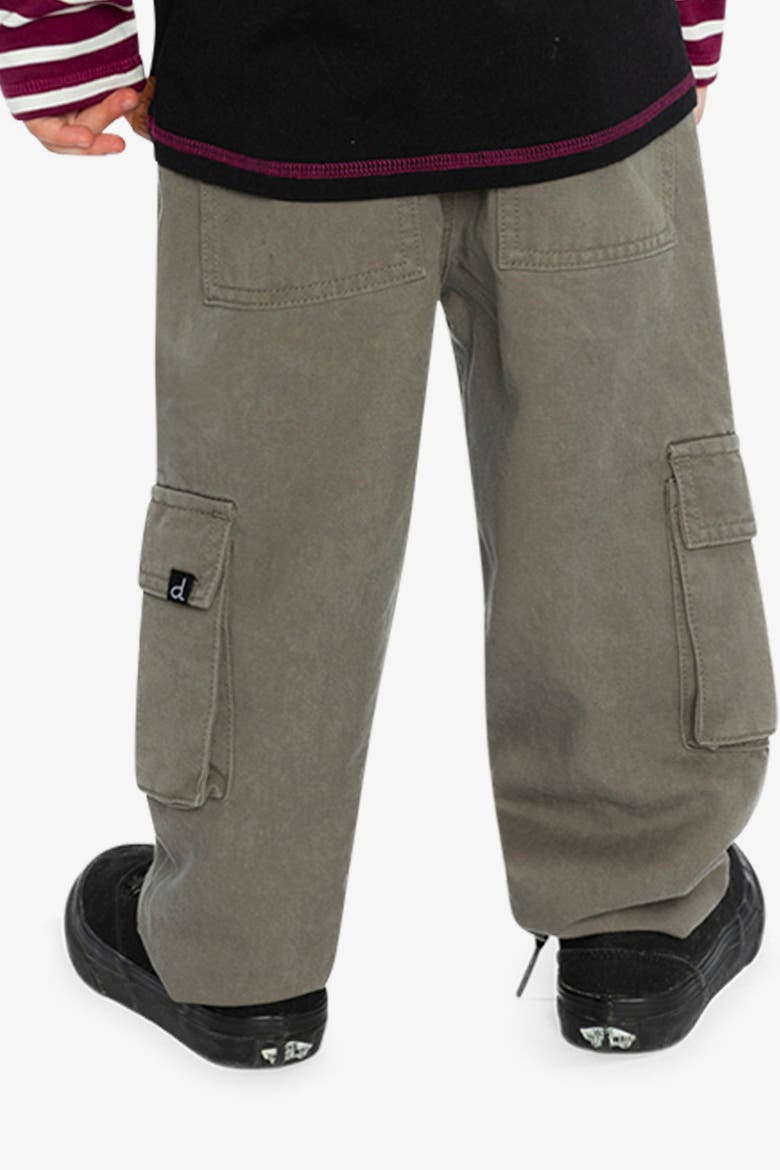 Cargo Pocket Drawstring Twill Pants, Alternate, color, Grey