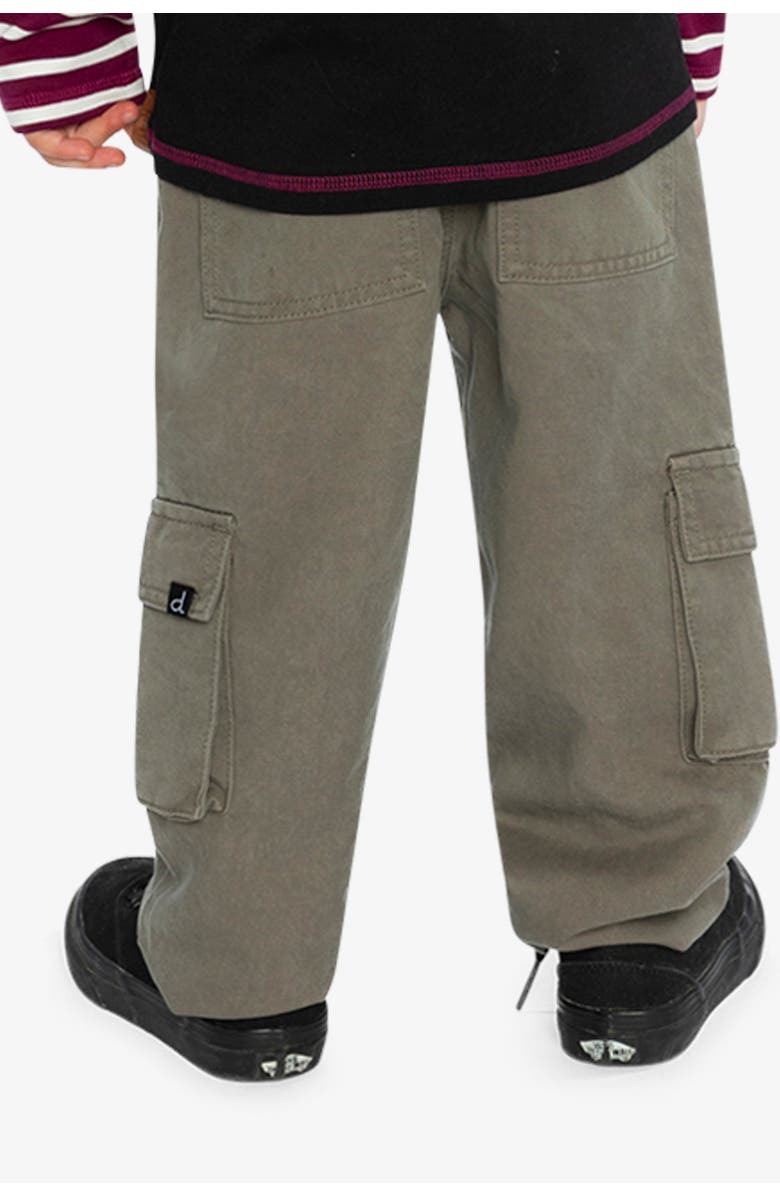 Deux par Deux Twill Cargo Pocket Elastic Drawstring Waist Pants, Alternate, color,