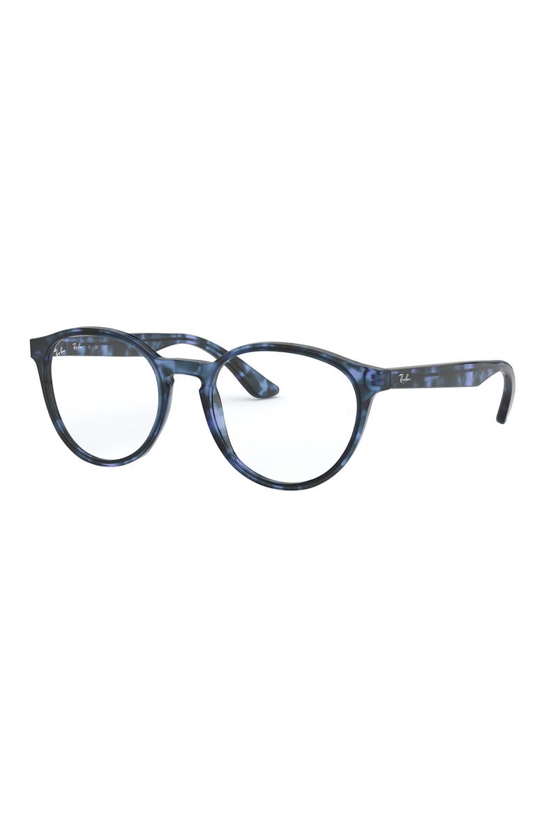 Phantos 52mm Round Optical Glasses, Alternate, color, BLUE HAVANA