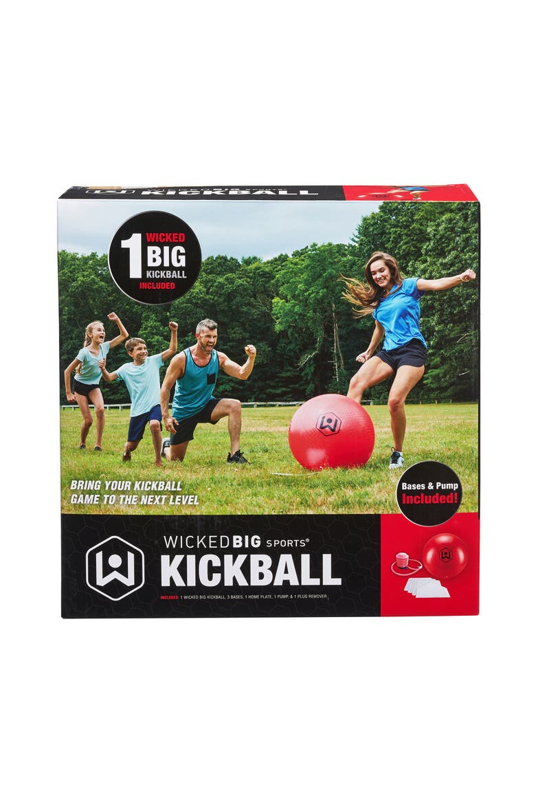 20" Red Kickball Giant Inflatable, Pump Included, Main, color, Multicolored
