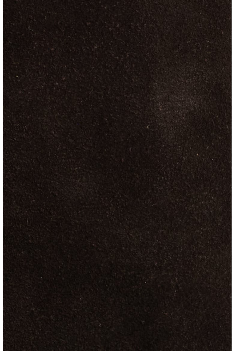 Cow Split Leather Jacket, Alternate, color, DARK BROWN