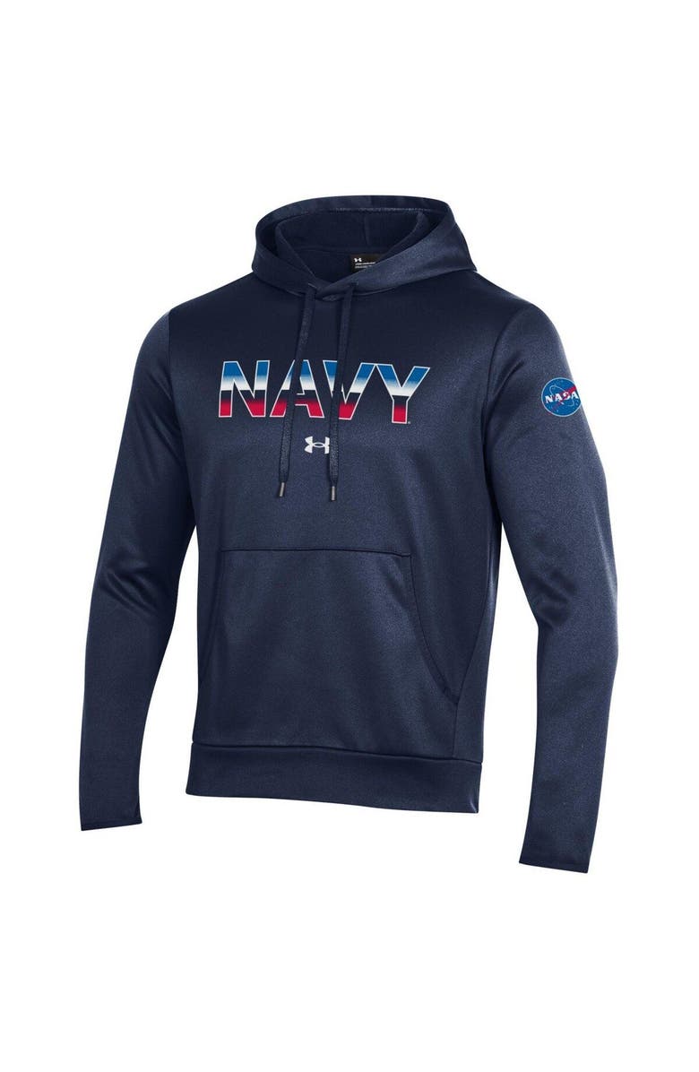 Under Armour Men's Under Armour Navy Navy Midshipmen 2022 Special Games Nasa Pullover Hoodie, Alternate, color, 