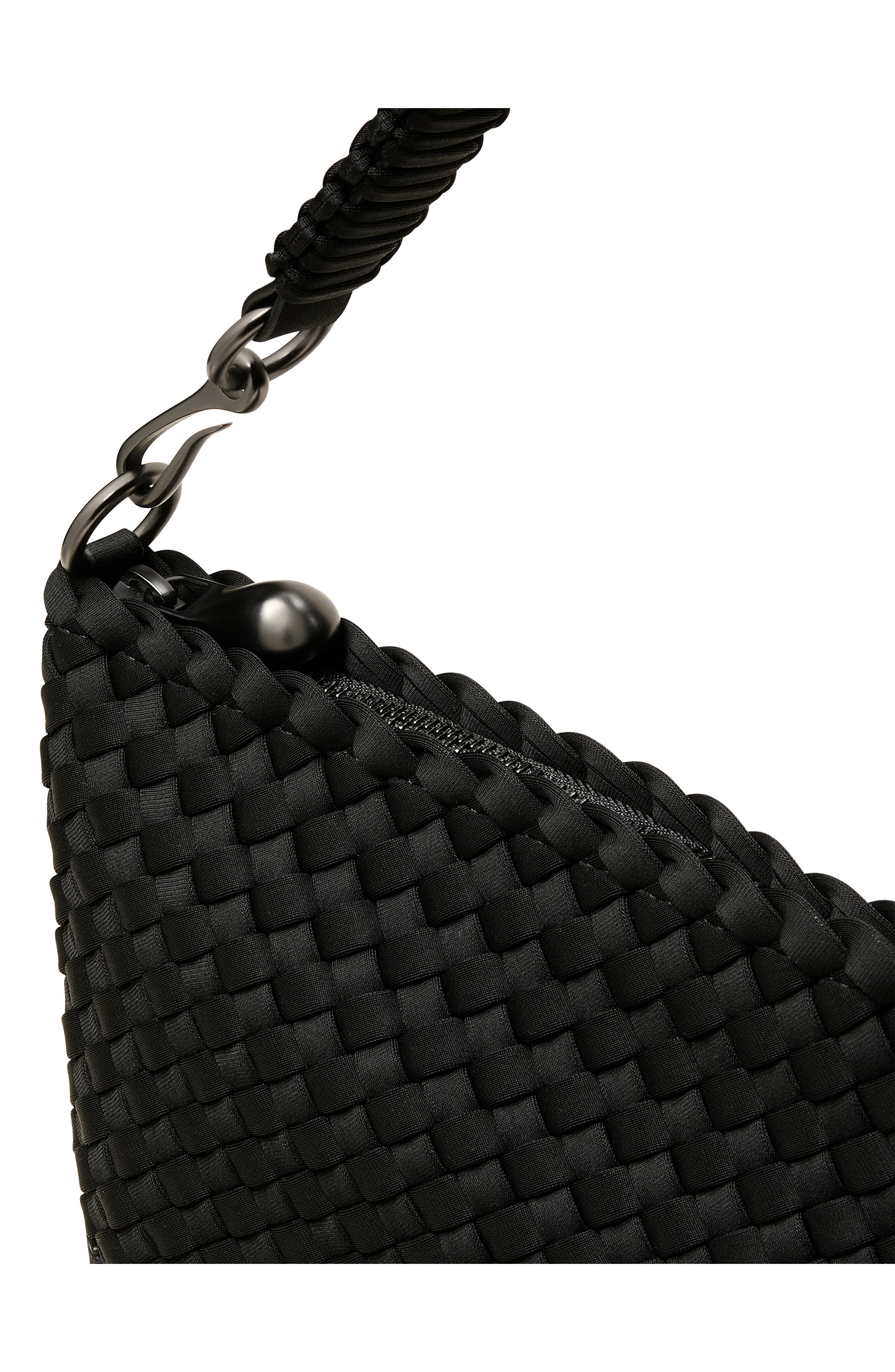 NAGHEDI Small Porto Half Moon Shoulder Bag, Alternate, color, Onyx