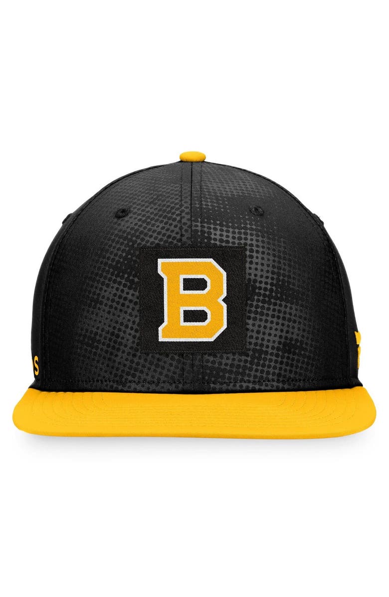 FANATICS Men's Fanatics Branded Black/Gold Boston Bruins Authentic Pro Alternate Logo Snapback Hat, Alternate, color, Black