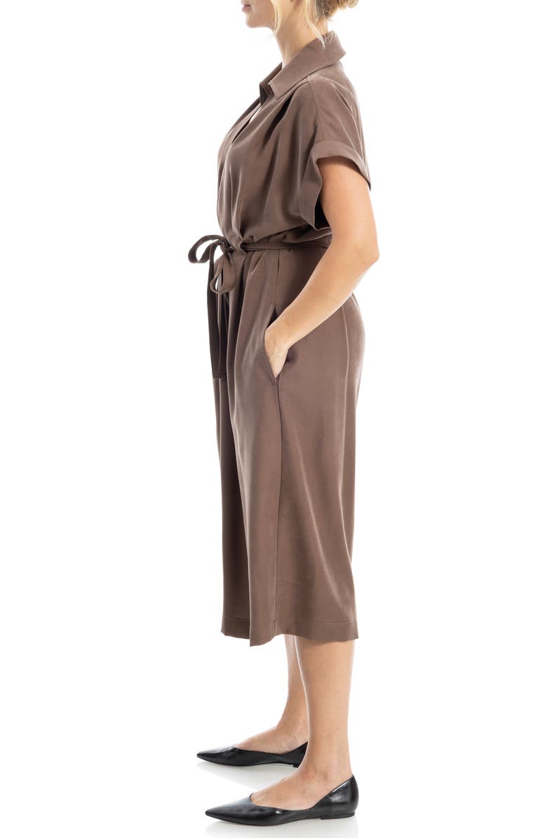 MAX STUDIO Rolled Sleeve Midi Shirtdress, Alternate, color, Acorn-Acorn
