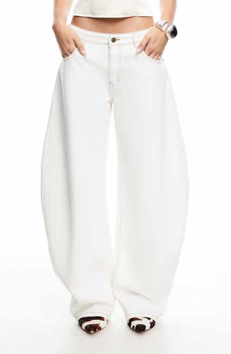 LIONESS Horseshoe Low Rise Barrel Leg Jeans