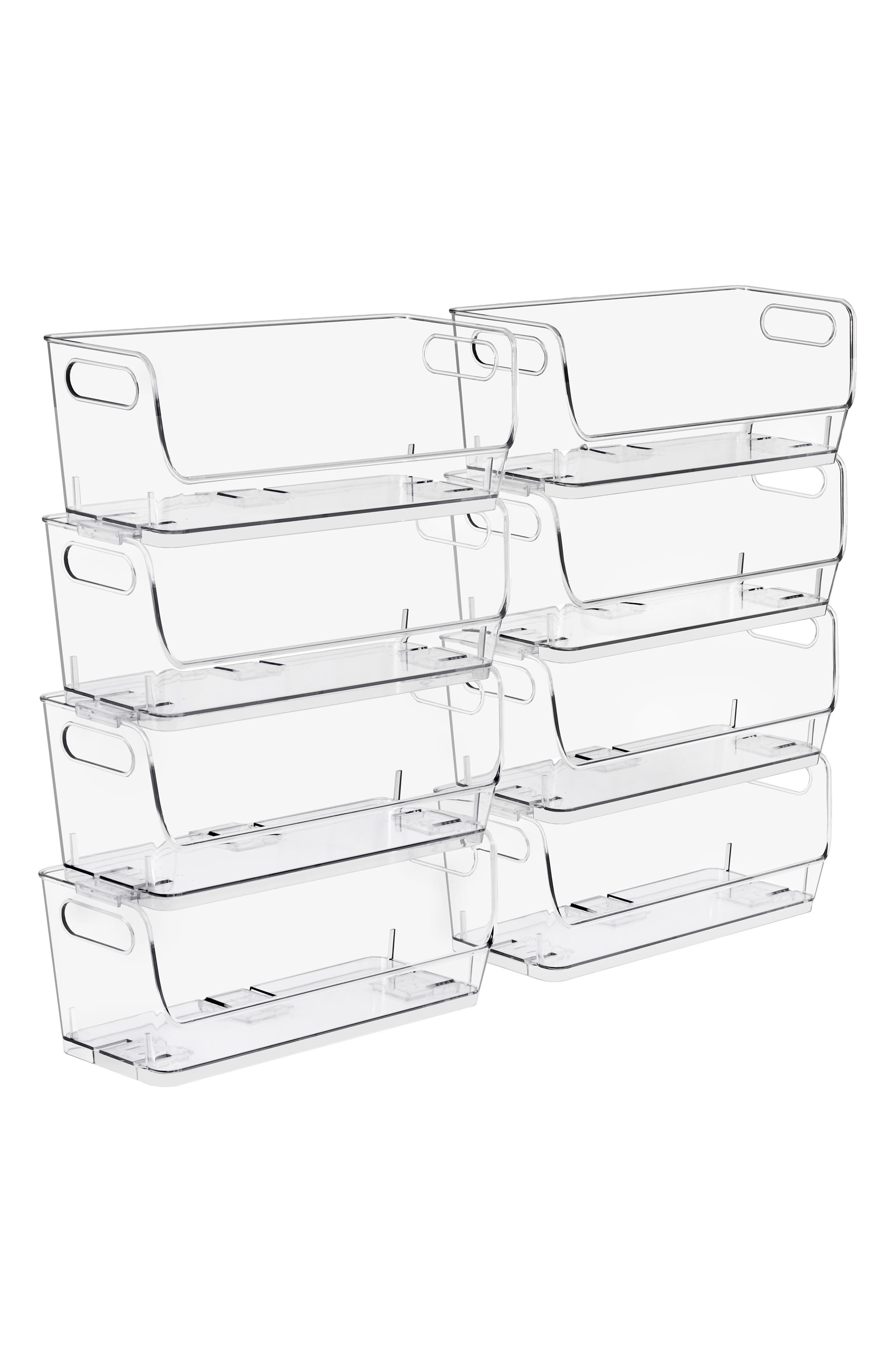 Stackable Open Front Storage Bins