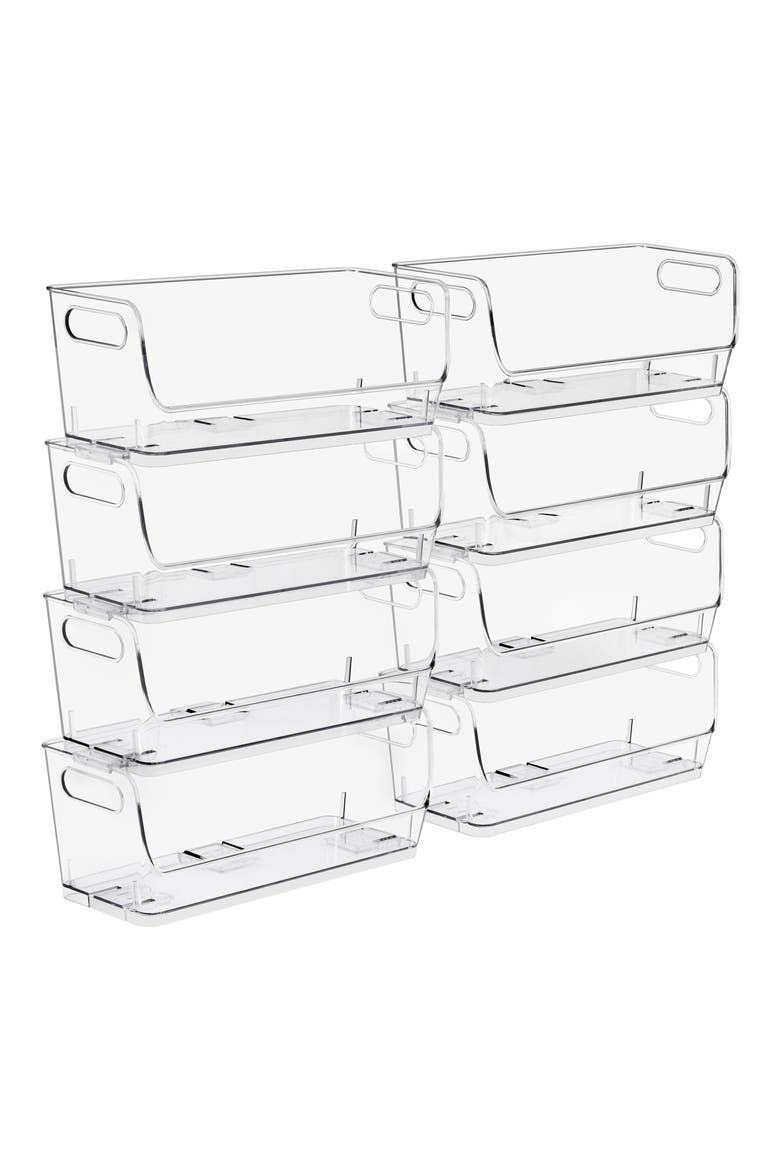 Stackable Open Front Storage Bins, Main, color, NO COLOR