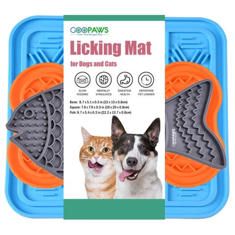3 Pack Licking Mats, Slow Feeder Pads For Pets