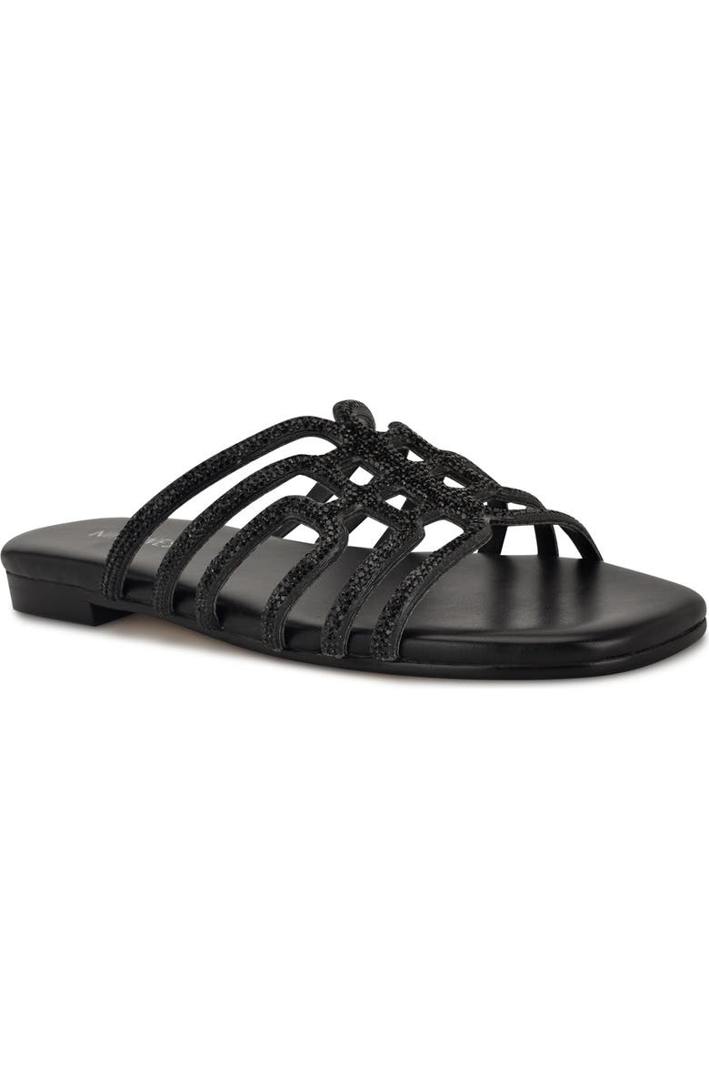 Nine West Timy Slide Sandal, Main, color, Black