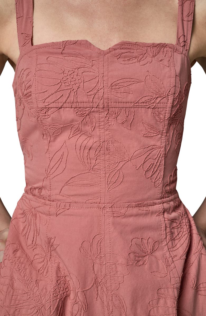 Donna Karan New York Embroidered Sleeveless Midi Dress, Alternate, color, 