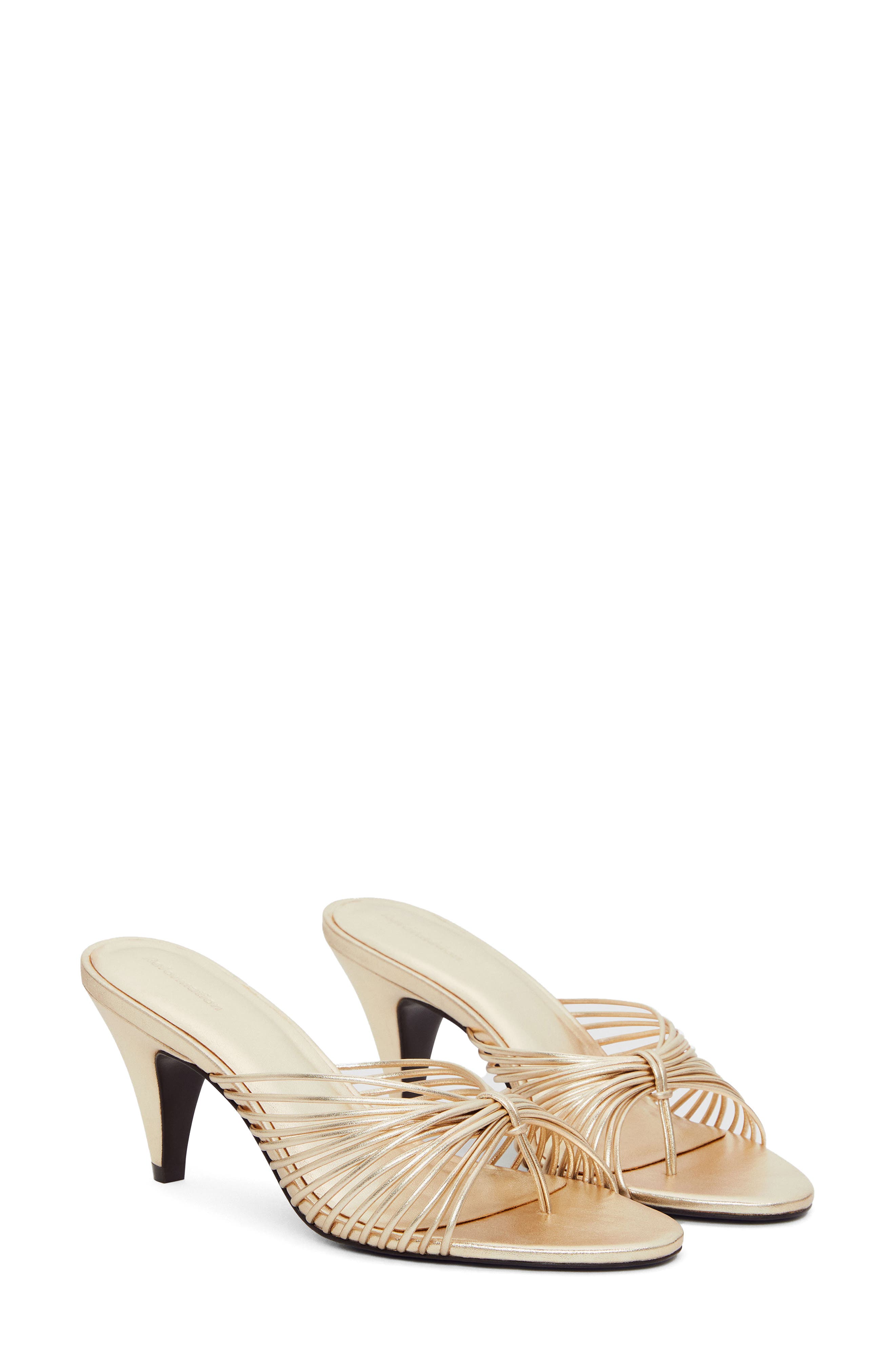 Reformation Woodlyn Sandal, Main, color, Gold