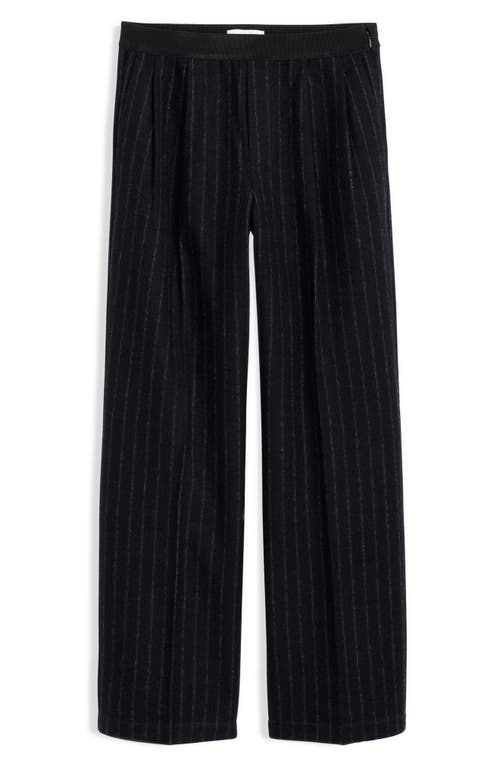 Alex Mill Primrose Pinstripe Pleated Wool Pull-on Trousers In Multi