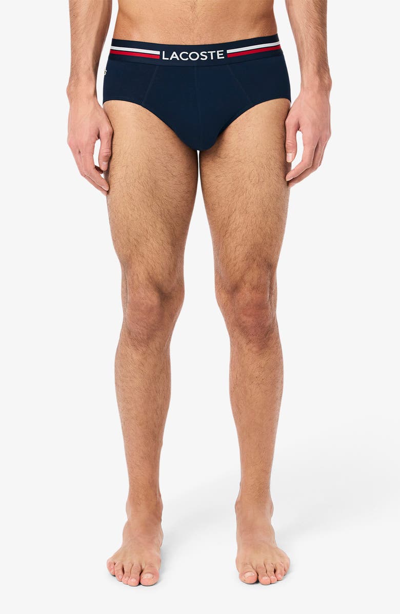 Lacoste Assorted 3-Pack Stretch Cotton Briefs, Alternate, color, 